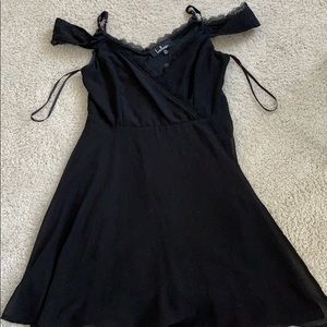 Black mini dress